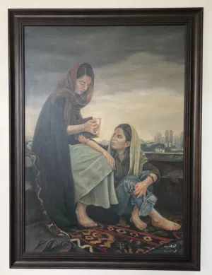 Hand-painted - beautiful and eye-catching oil painting
