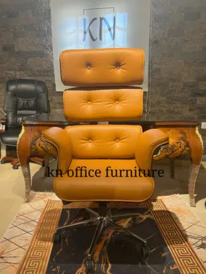 كراسي جلد بتصميم احترافي وجودة عالية من شركه KN office furniture