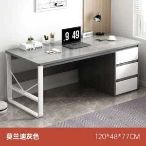 طاولة دراسية بجرارات سفلية ( العرض 120سم) لون  - رمادي - و لون بني - المقاس  120*48*77سم