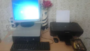 hp compac dc5800 pc and canon printer كومبيوتر اتش بي وطابعه كانون