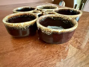 طقم صحون شوربة من الفخار الحجري أمريكي - 5 قطع