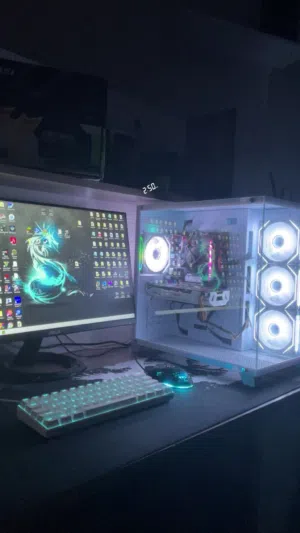 كيس فارغ لون ابيض مع 7 مراوح