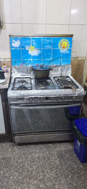 بيع طباخ 5 عيون مع ثلاجه