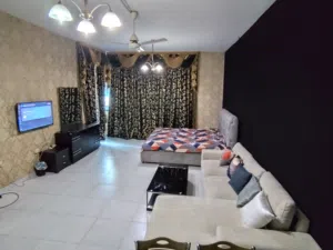Furnished Room With Private Washroom and balcony for Rent in Ajman.