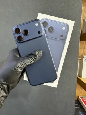 iPhone 17 pro max 256 gb blue Arabic version battery health 100% box available 9 months warranty .