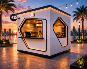 للبيع Food Truck مودرن وفاخر بتصميم احترافي مميز، مناسب للكافيهات والمشاريع الغذائية الحديثة.