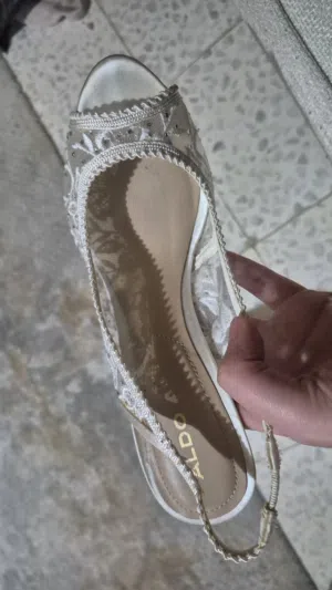 كعب ALDO بيج فاتح رسمي / عروس مقاس 38 – لبسة مرة واحدة