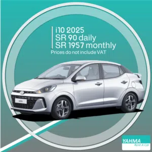 Hyundai Grand i10 2025 sedan for rent in Riyadh - Free delivery for monthly rental