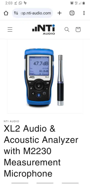جهاز قياس الصوت_ الضوضاء Noise measuring device  nti xl2 Noise meter for sale less used
