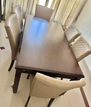 Dining table with 6 chairs