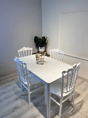 عرض رمضان ما يتعوّض  ميز طعام خشب  تصميم أنيق • جودة عالية • تحمل ممتاز مت فر الميز مع 4 ومع 6 كراسي