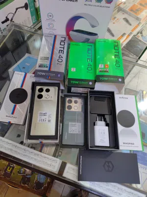مستعمل اخو  Not 40 pro رام 16 و 24 جيجا 256 مكفول بالشركة أغراضة والكرتونه الأصلية متوفر توصيل وجديد