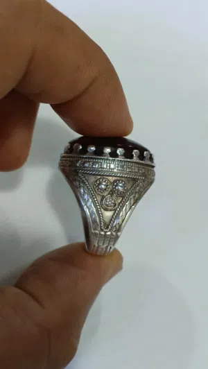 خاتم بصياغة تاج شغل يمني 925