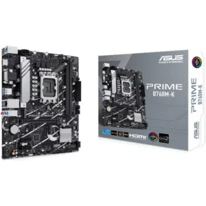 مذربورد ايسوس لمعالجات انتل جيل 12 + 13 + 14 - ASUS PRIME B760M-K DDR5 LGA 1700 MOTHERBOARD