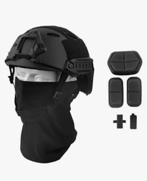 العلامة التجارية لوجو خوذة تكتيكية سريعة بي جيه للايرسوفت مع غطاء راس 12 في