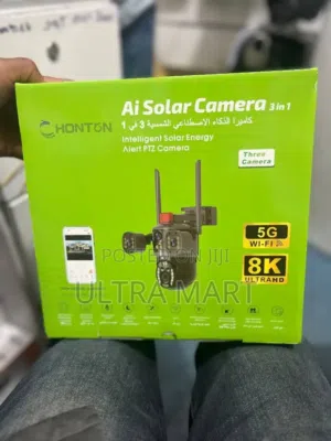 Honton Ai solar camera 3 lens Simcard or wifi 5G