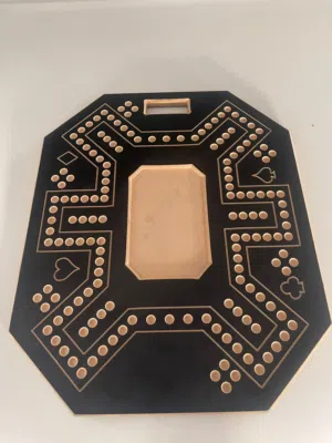 لوح لعبة داما ( جيكارو ) خشبي فاخر