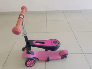YVolution Y Glider 2-in-1 Kids Scooter – Pink – Adjustable Seat & Handle