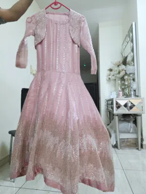 Peach /light Pink party Frock