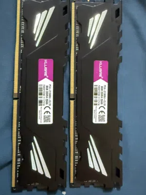 السلام عليكم رامات للبيع 8 كيكه قطعتين يعني 16 سرعه 2666 رايد زوج ب 50 ddr4