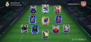 Compte fc mobile cêne 122 with a lot of  ممكن التبديل مع حساب بيس اقوى من 3210 légende players