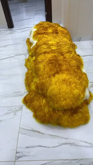 فرو طبيعي باللون الذهبي