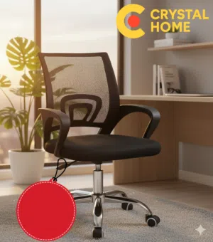 عرض خاص   كرسي مكتب أنيق ومريح  بـ قاعدة كروم قوية + هزاز مريح للحركة