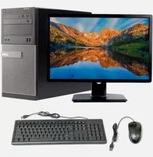 كمبيوتر ديل i5 المكتبية مع شاشة وكامل ملحقاتها وضمان