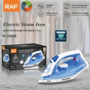 مكوى البخار RAF قوة 2200 واط مكوى ملابس راف قاعدة سيراميك مضاده للالتصاق مكوى الملابس