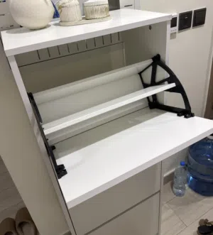 3-Tier Vertical Shoe Cabinet – Slim Space-Saving Design – Excellent Condition