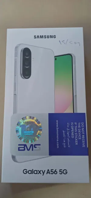 هاتف سامسونج A56 5g نسخة جديدة  RAM 12GB سعة 256 جيجا كفالة شركة