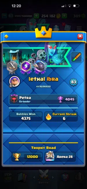 حساب كلاش رويال مستوى 83 للبيع