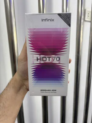Infinix HOT 70 256GB  RAM 6GB  بطارية 6000mAh  شحن 45W  كفالة رسمية
