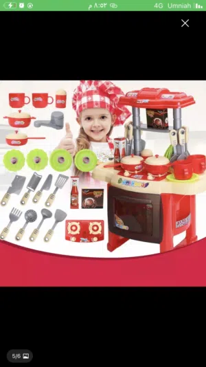 مطبخ حجم كبير للاطفال اكثر من 40 قطعة تركيب سريع وممتع