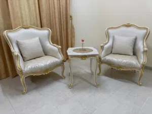 جلسة كنبتين مع طاولة وسط بحكم الجديد Two Sofas with Coffee Table – Excellent Condition