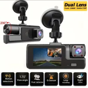 داش كام D53S احترافية - عدستين (أمامية + داخلية) تصوير ليلي وFull HD