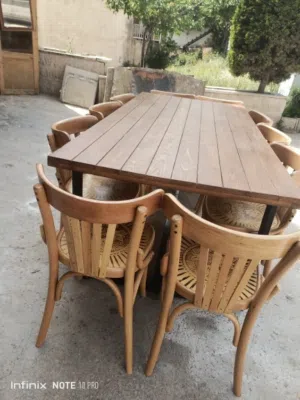 كراسي دمياطي وطاولات  للحدائق والمقاهي والمطاعم والمطبخ وكافيهات وبنشات حسب الطلب مقهى  قهوه