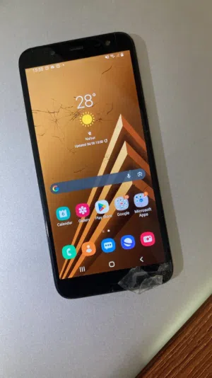 Samsung A6 - بشغل خطين + بنزل تطبيقات