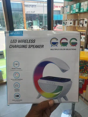 LED WIRELESS CHARGING SPEAKER BT2301 WHITE Brand New Box Pack