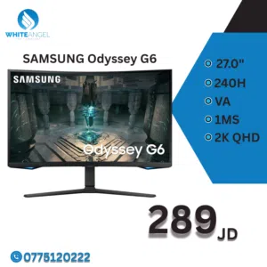 شاشة Samsung Odyssey G6  27 بوصة – 240Hz – 1ms – 2K QHD