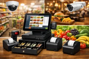 نظام POS كامل للمطاعم والسوبرماركت والخضار + برنامج عربي + طابعة + درج