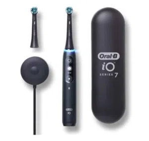 Oral-B iO Series 7 Electric Toothbrush with 2 Replacement Brush Heads, Black