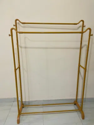 Double Bar Gold Garment Rack - Clothes Display Stand for Shop/Home