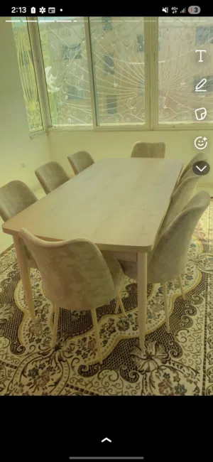 طاولة سفرة 8 مقاعد
