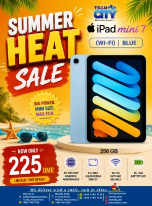 Apple iPad Mini 7 Wi-Fi 256GB Blue – Brand New – Only 225 OMR