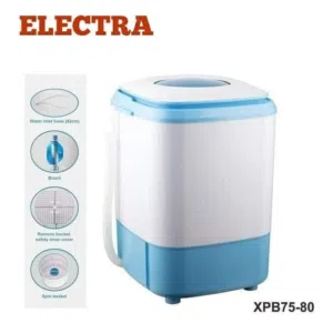 غسالة الملابس البيضاء والأحذية مع نشافة من الكترا وبحجم 6.5 كيلو هيكل ستانلس ستيل من الداخل