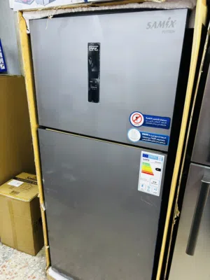ثلاجة سامكس 450 لتر سلفر 299 دينار