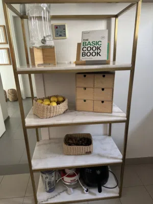 Book shelf in marble