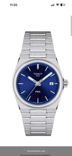 ساعة تيسو PRX باللون الأزرق  tissot prx blue/