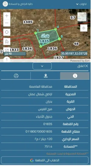 قطعة ارض بشفا بدران سعر حررررررق